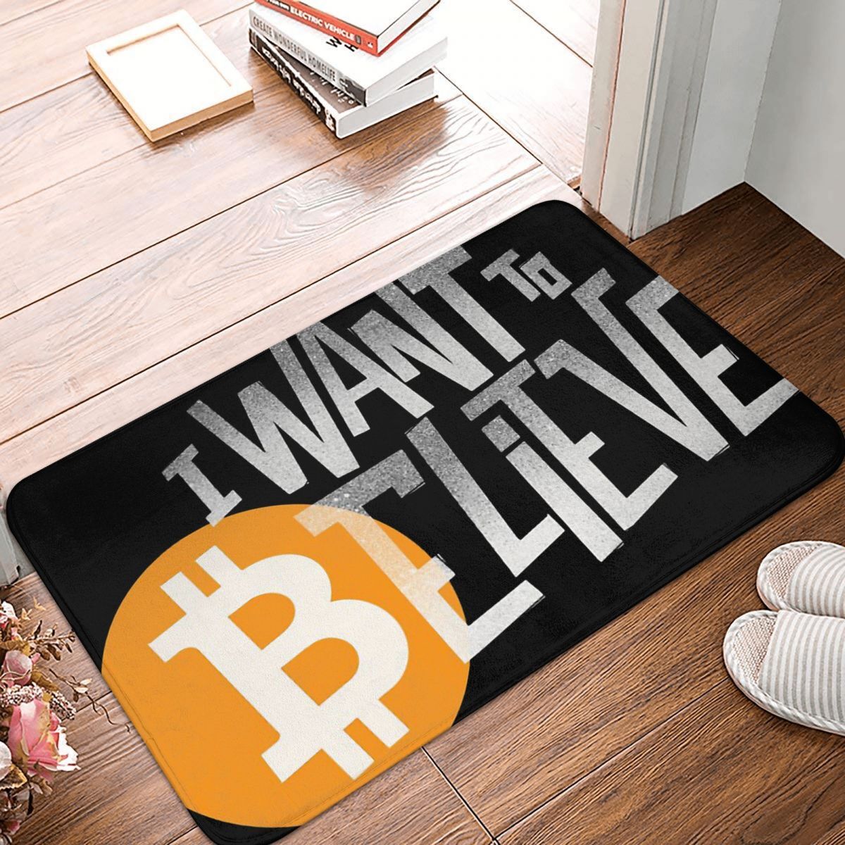 Bitcoin Miners Meme Mat Want To Believe Doormat Kitchen Carpet Balcony Rug  Home | eBay Australia