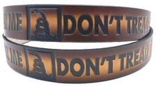 DON'T TREAD ON ME GADSMAN USA EMBOSSED GENUINE COWHIDE LEATHER BELT USA MADE