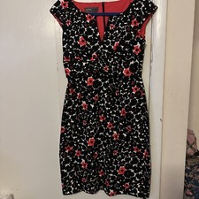 Donna Ricco New York Womens Pink & Black Floral Print Sleeveless Dress Size 6