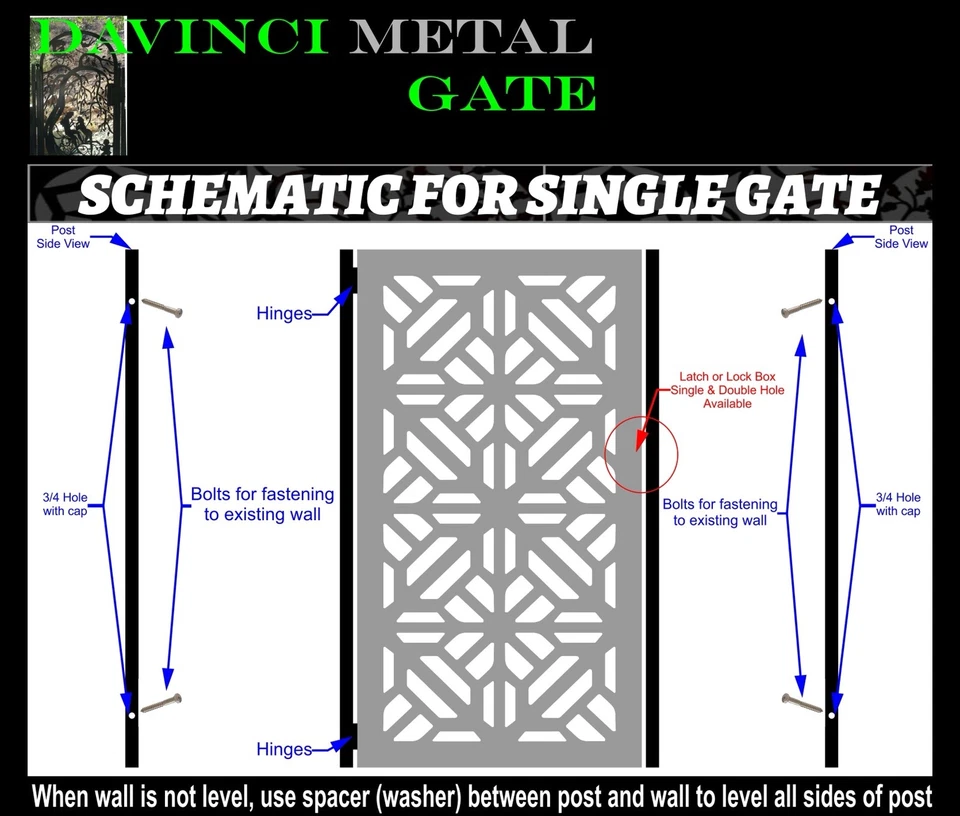 Contemporary modern metal gate, Modern Metal Gate, Custom size Art Pedestrian - Image 2 of 4