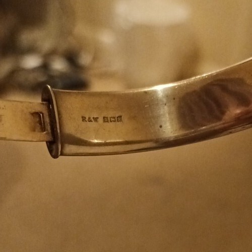 Vintage Solid Silver 925 Bangle. FULLY STAMPED Ha… - image 6