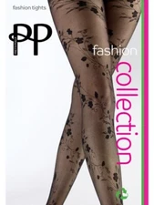 Pretty Polly Floral Tattoo Patterned Fashion Tights - 55% Recycled yarns