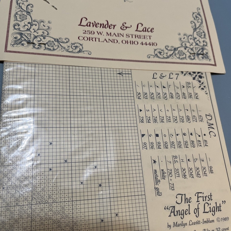Lavender & Lace Victorian Cross Stitch Pattern The First “Angel Of ...
