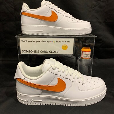 Nike Air Force Low White (Buttercup Custom Painted Swoosh) SC-#16W