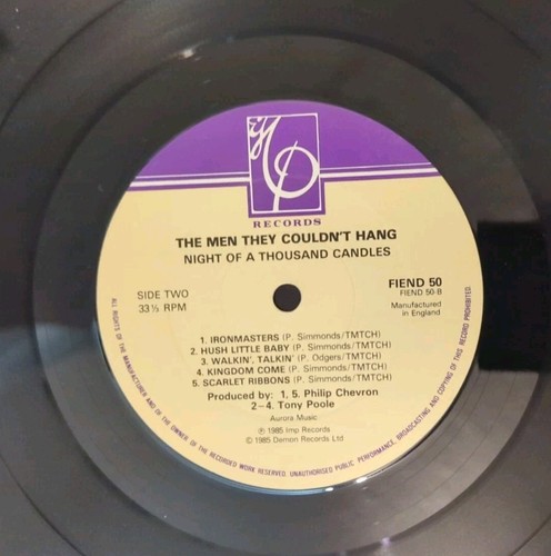 The Men They Couldn't Hang Night Of A Thousand Candles Vinyl Album NEUWERTIG! LP 1985 - Bild 4 von 6