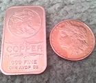 Morgan copper round plus 1 oz walking liberty copper bar