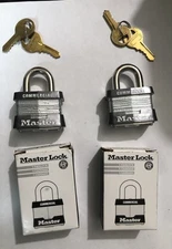 Master Lock 3KA Laminated Steel Commercial Padlock - Set of two