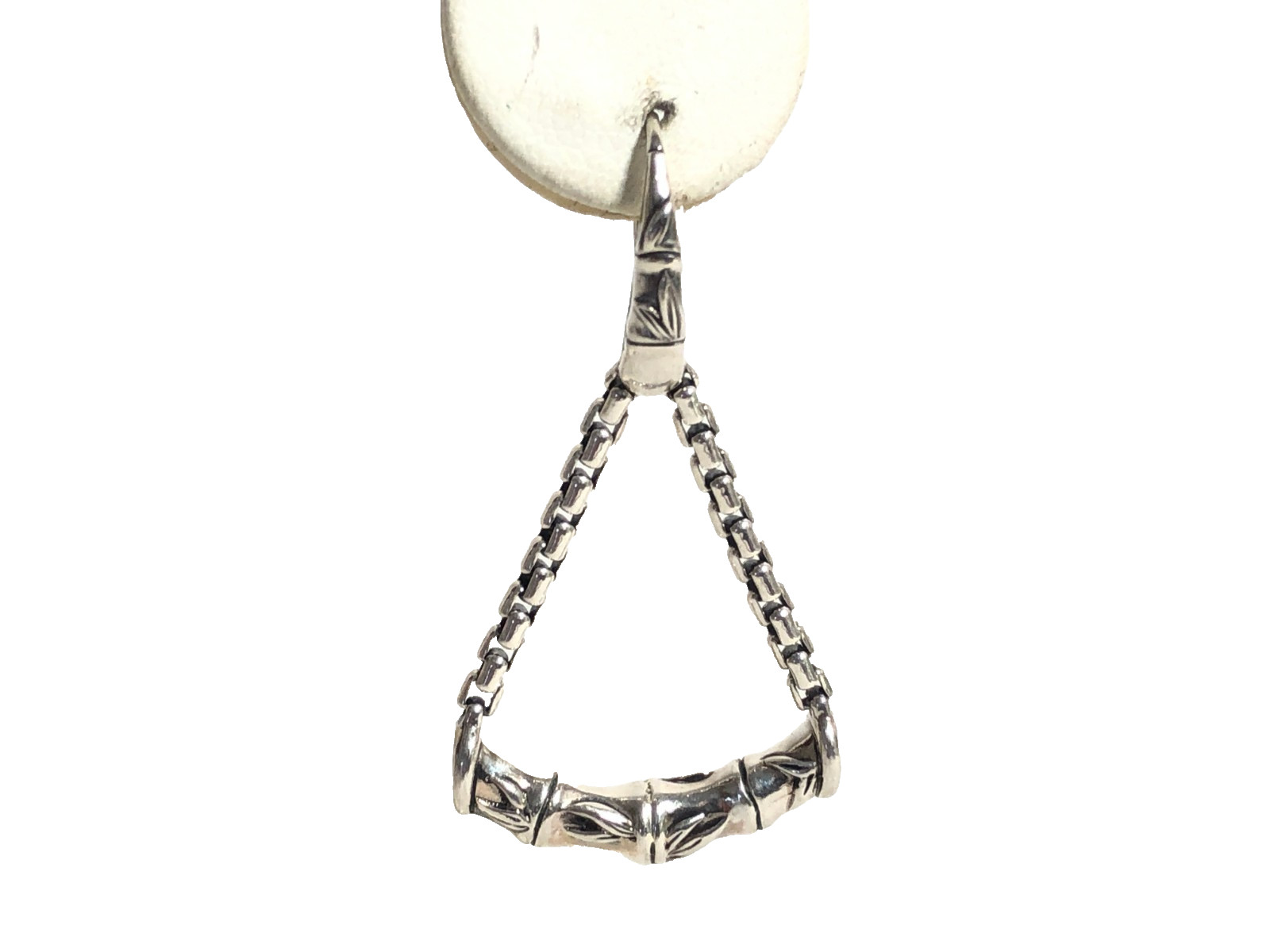 JAI John Hardy Sterling Silver Bamboo Box Chain Drop Lever Back SINGLE Earring