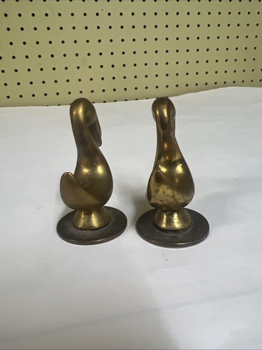 2 Art Brass Co. Hagenauer Pelican Figurines Bird Modernist Mid Century Vintage - Picture 6 of 8