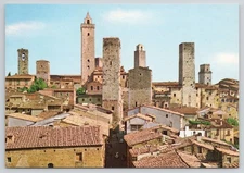 San Gimignano Towers Panorama Siena Tuscany Italy Postcard