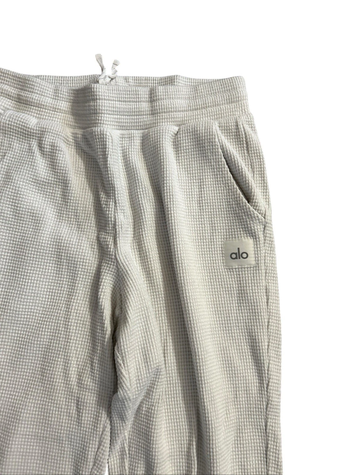 alo-yoga muse athletic waffle knit sweatpants
