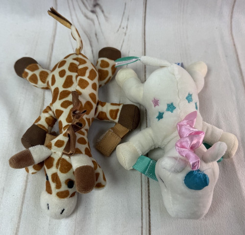 Dr. Brown's Plush Giraffe & Unicorn Pacifier Holder Soother Baby Lovey