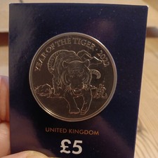 The Royal Mint 2022 Lunar Year Of The Tiger &pound;5 Coin BU Sealed