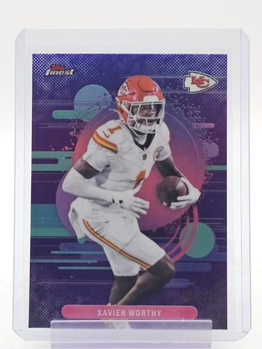 XAVIER WORTHY 2025 TOPPS FINEST UNCOMMON PURPLE REFRACTOR /200 #168 CHIEFS Q2277