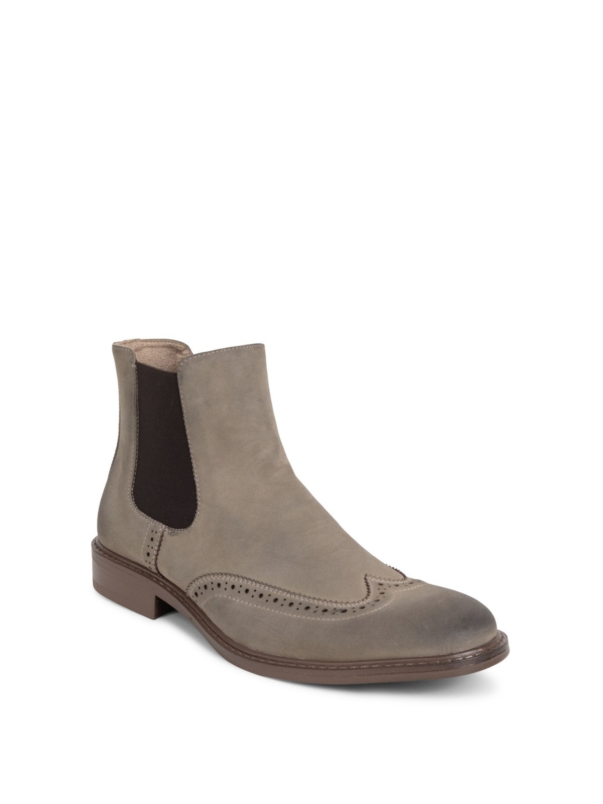 REACTION KENNETH COLE Mens Beige Knock Wingtip Toe Block Heel Chelsea 11.5 M