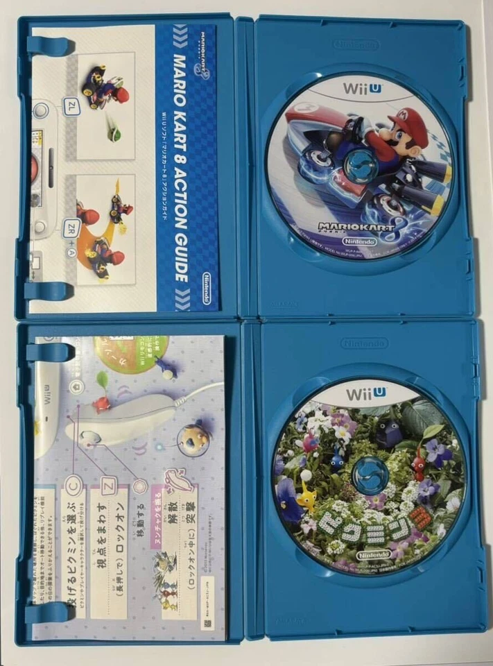 Lot 4 Wii U Game Mario 3D World, Mario Kart 8, Tennis, Pikmin 3 NTSC-J (Japan) - Image 3 of 4