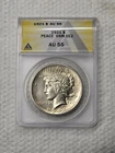 1921 $1 AU-55 VAM-1E2 R-5 (Rev Die Gouge) Peace Dollar  STRAIGHT GRADE