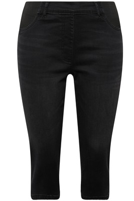 Ulla Popken Damen große Größen Capri Jeans Sienna schmales Bein Elastikbund