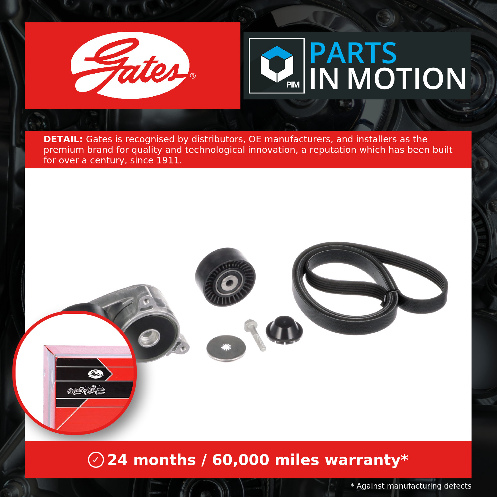 Drive Belt Kit fits MITSUBISHI GRANDIS NA8W 2.0D 05 to 10 Set Gates Quality New - Image 14