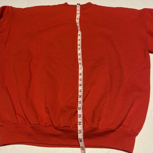 Vintage Kuh Sweatshirt Gr. XL rot Y2K Melking Shorthorns signiert 2006 Tierkunst - Bild 8 von 8