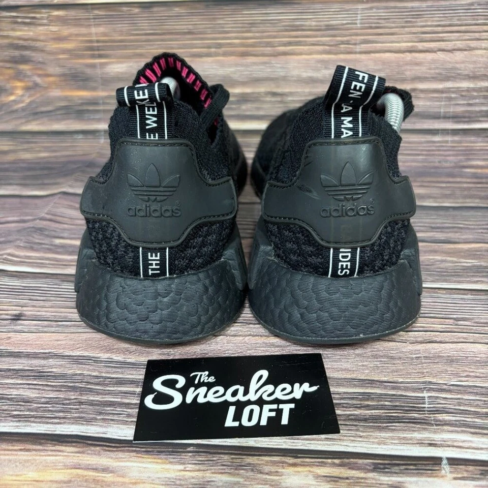 Adidas NMD R1 STLT Primeknit тройной черный спортивные туфли размер 10,5 - Изображение 4 из 4