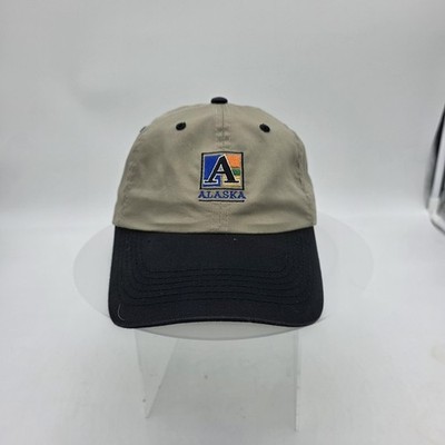 Arctic Circle Alaska Hat Cap Snap Back One Size Beige Black Embroidered Mens
