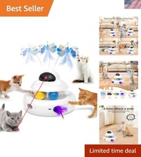 Interactive Cat Toys for Indoor Cats,4-in-1 Automatic Kitten Toy,Motion Activ...