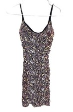 Urban Outfitters Sheer Ruched Mini Dress Lined Women s Size Small