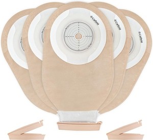 20 PCS Colostomy Bags,Ostomy Supplies,One Piece Drainable Ostomy Bag with Clamp 