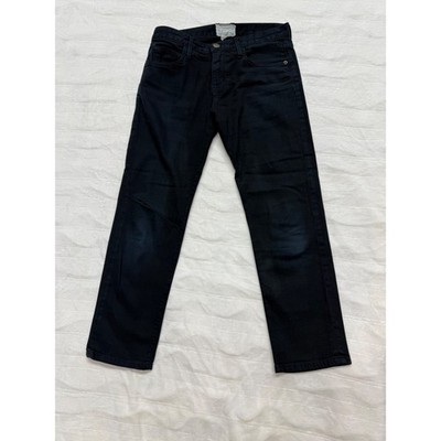 CURRENT ELLIOTT Black Denim Jeans Womens Size 24 Ankle Crop Straight Leg