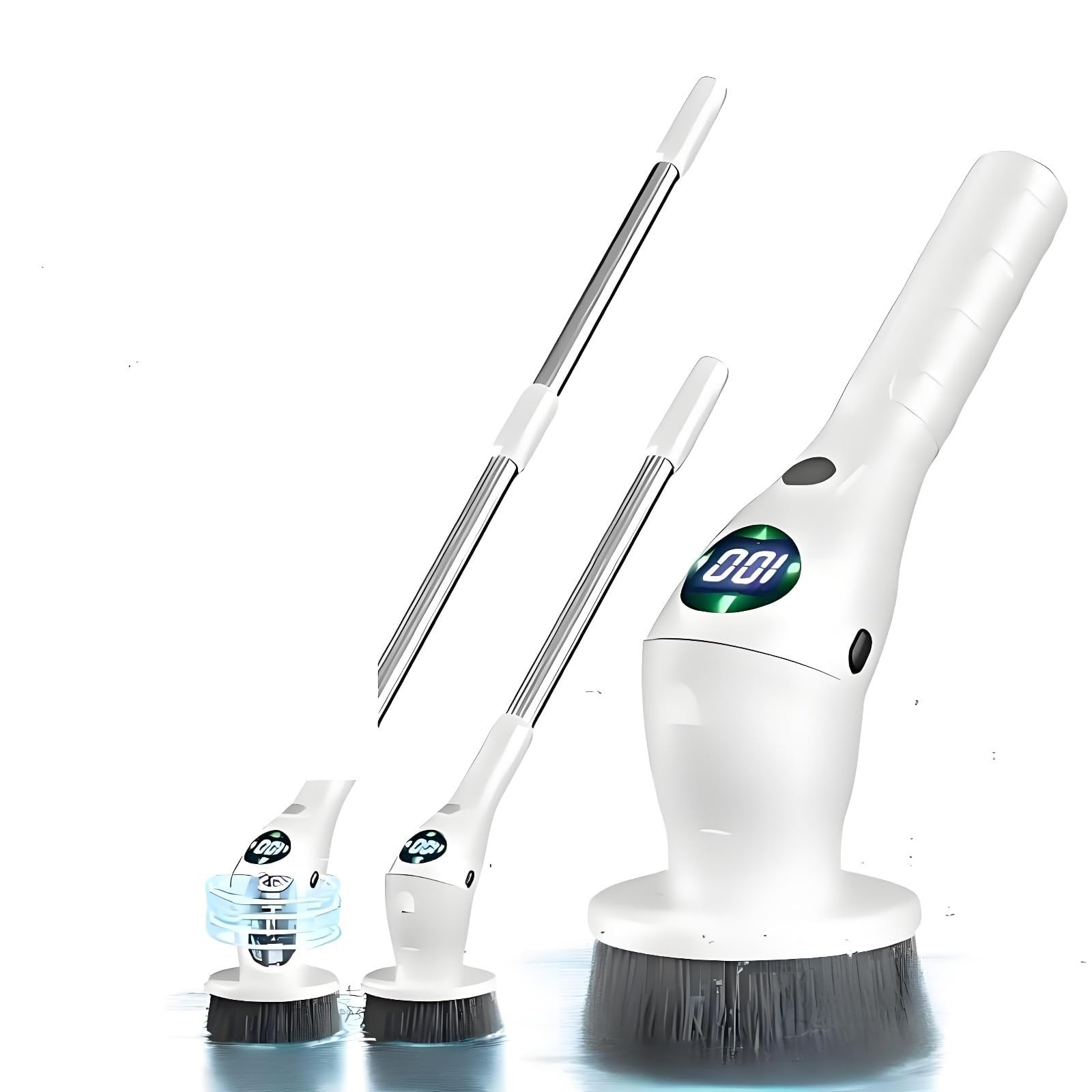 Spin Scrubber Bathroom, 8 in 1 Cordless Toilet Brush,3 Speed Shower Scrubber ...