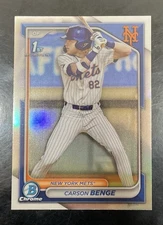 2024 Bowman Draft 1st Carson Benge Chrome Refractor RC Mets