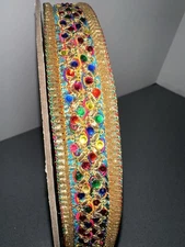 Vickerman Multi Color Jeweled Wired Ribbon 1” X 10yds