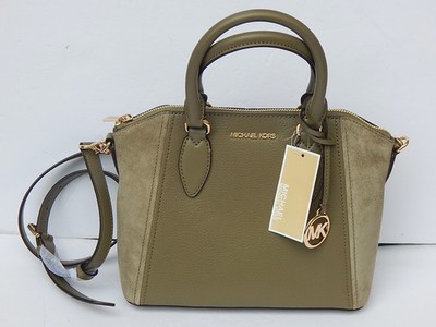 MICHAEL KORS SIENNA SAFARI GREEN SM SATCHEL GENUINE