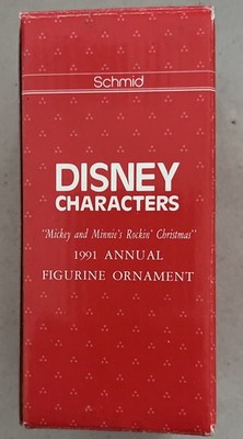 Schmid Disney Mickey Mouse & Minnie's Rockin  Christmas 1991 Ornament MINT