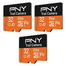 PNY 32GB Elite Class 10 U1 V10 A1 microSDHC Trail Camera Flash Memory Card   Rea