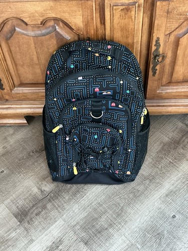 Pottery Barn Teen Gear-Up PAC-MAN Glow-In-The-Dark Backpack Retro Black