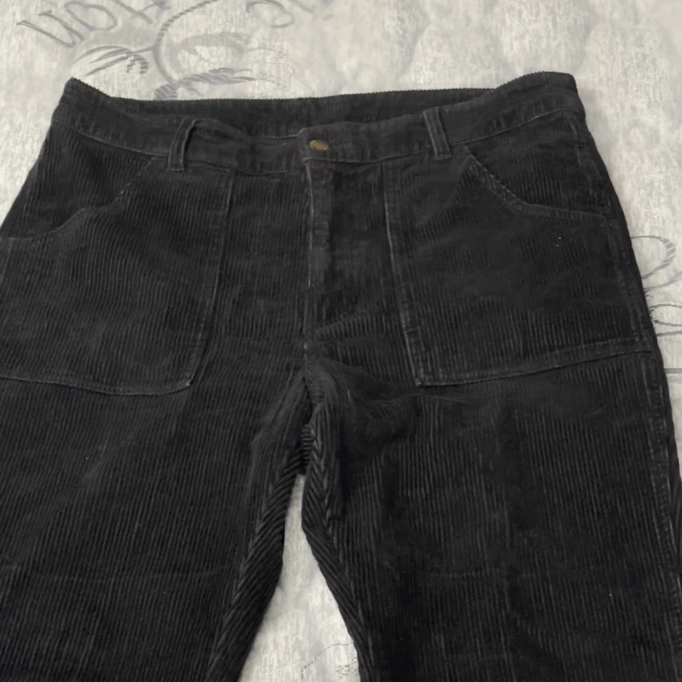 Pantalones de pana Hammies para mujer 34x34 acampanados fondo negro vaquera cintura alta Foto 2 de 4