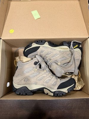 Merrell Moab Ventilator Mid Taupe Hiking Boots Women US 8, EURO 38 Suede J86592
