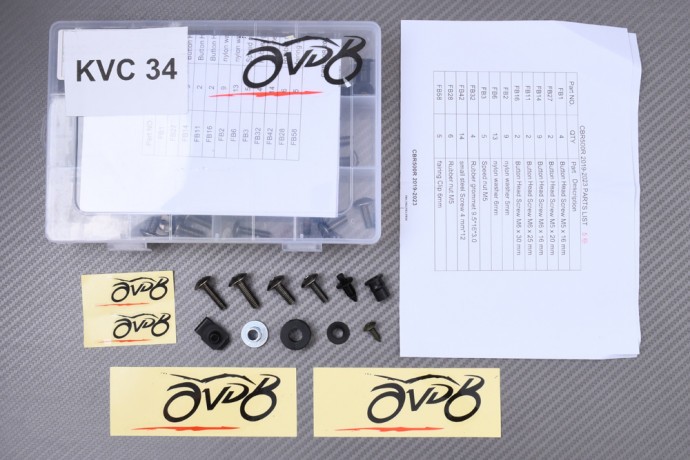 Vis de carénage couleur titane AVDB haute finition pour CBR 500 R