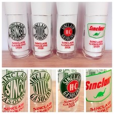 Sinclair Gasoline Logo Tumbler Glasses Through the Years 1916 to 1959 Set of 4