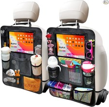 Organizer for Car, 2 PCS Seat Back Cover for Kids Toddlers with 10 Storage Pocke