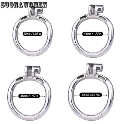 Fixed Metal tube Inverted Chastity Cage with Detachable Silicone tube Sounding