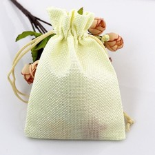 25 VELI SACCHETTI DI JUTA AVORIO PER BOMBONIERE CONFETTI COMPLEANNI MATRIMONIO