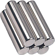6 Neodymium Magnets 1/4 x 1 inch Cylinder N48