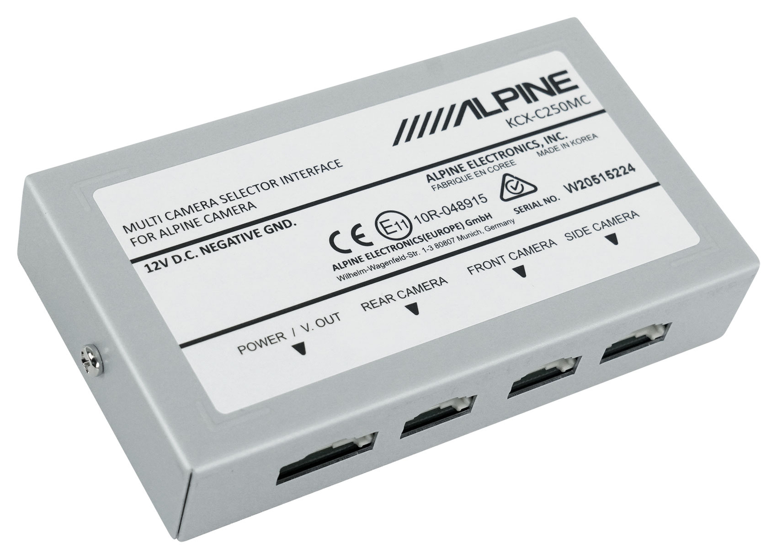 Интерфейс выбора нескольких камер Alpine KCX-C250MC для некоторых приемников Alpine 25090₽