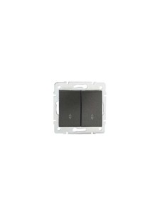 Interrupteur Encastrable Va-et-Vient Double LOGI Graphite