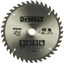 DEWALT Circular Saw Blade DT4062 7 1/4'' 180mm 40T TCT for cutting MDF Plywood