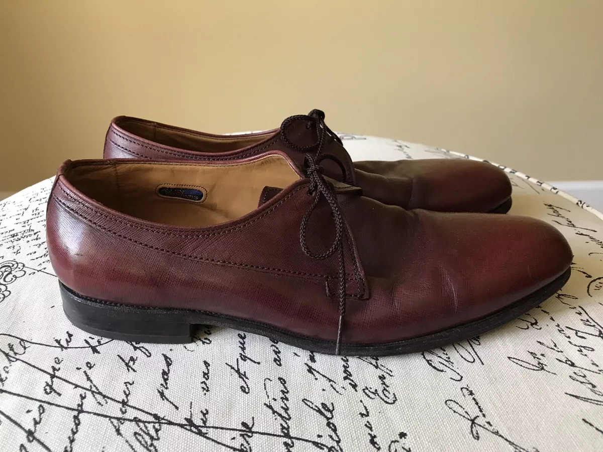 Allen Edmonds Plain Toe Oxford Burgundy Lace Up Dress Shoes 11 AA