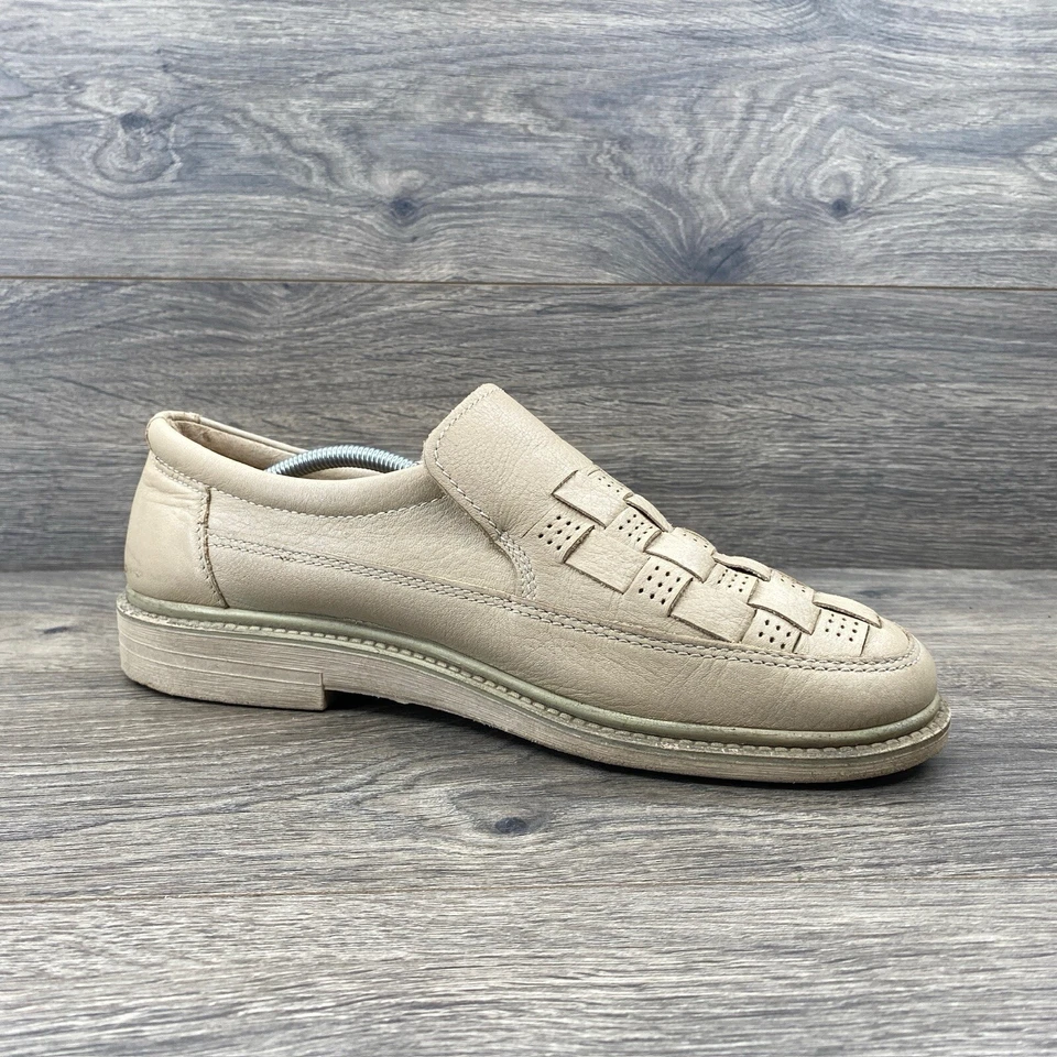 Zapatos mocasines de cuero para hombre Rohde talla 41 UK 7 US 8 beige Foto 4 de 4